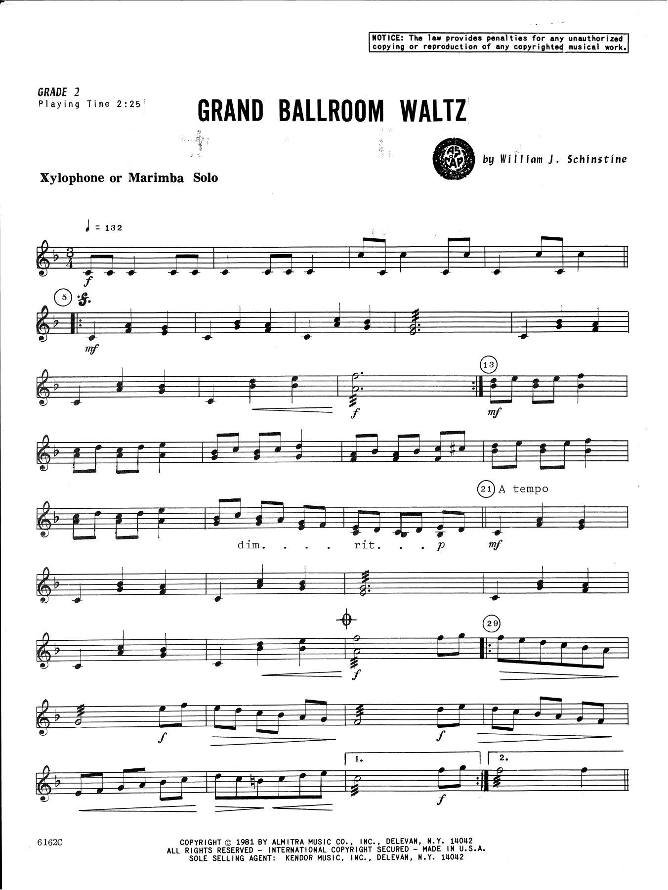 Download Willian Schinstine Grand Ballroom Waltz Sheet Music