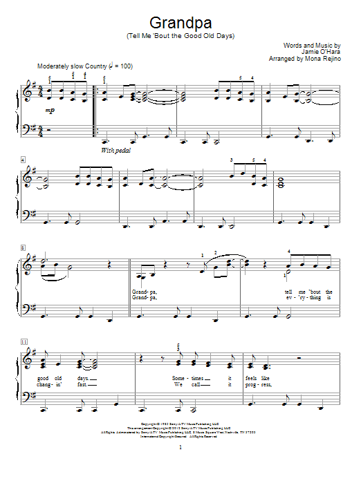 Download The Judds Grandpa (Tell Me 'Bout The Good Old Day Sheet Music