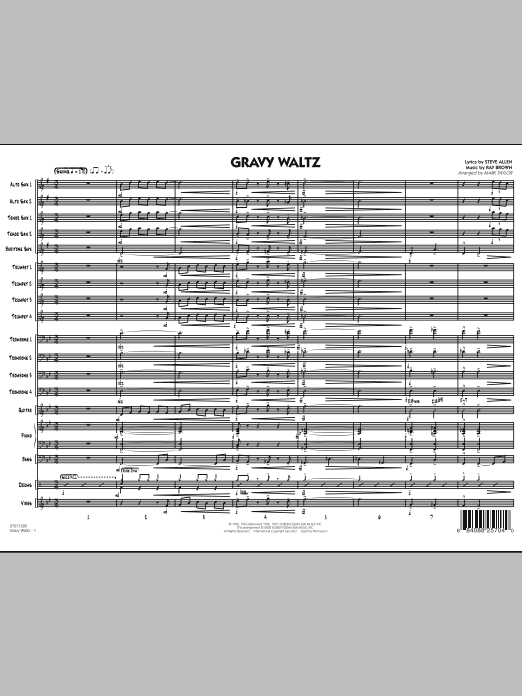 Download Mark Taylor Gravy Waltz - Conductor Score (Full Sco Sheet Music