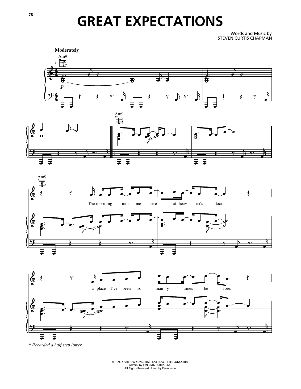 Download Steven Curtis Chapman Great Expectations Sheet Music