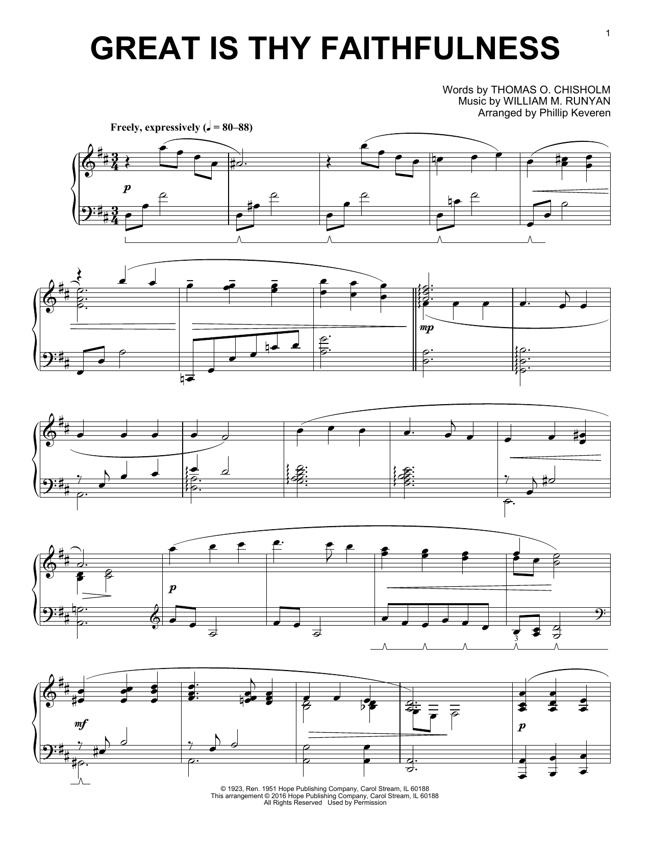 Download Thomas O. Chisholm Great Is Thy Faithfulness (arr. Phillip Sheet Music