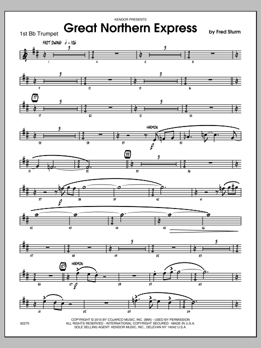 Download Sturm Great Northern Express - 1st Bb Trumpet Sheet Music