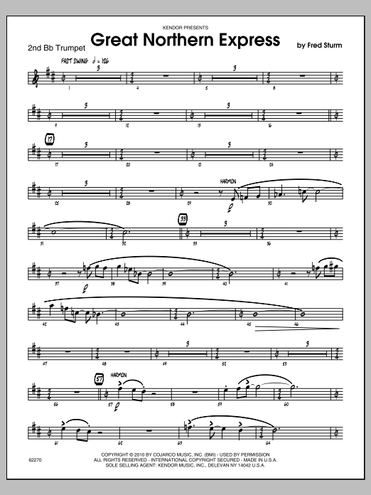 Download Sturm Great Northern Express - 2nd Bb Trumpet Sheet Music