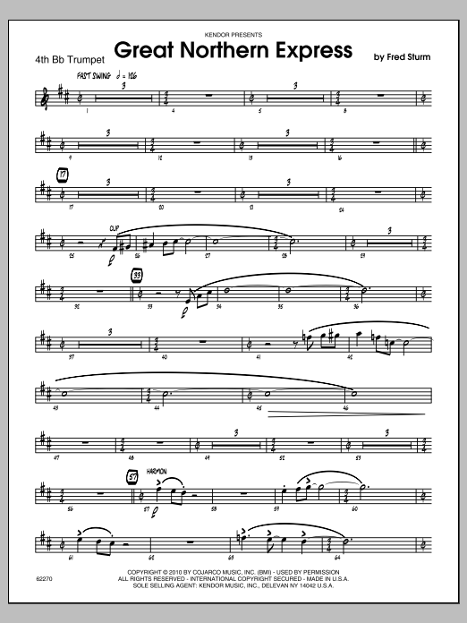 Download Sturm Great Northern Express - 4th Bb Trumpet Sheet Music
