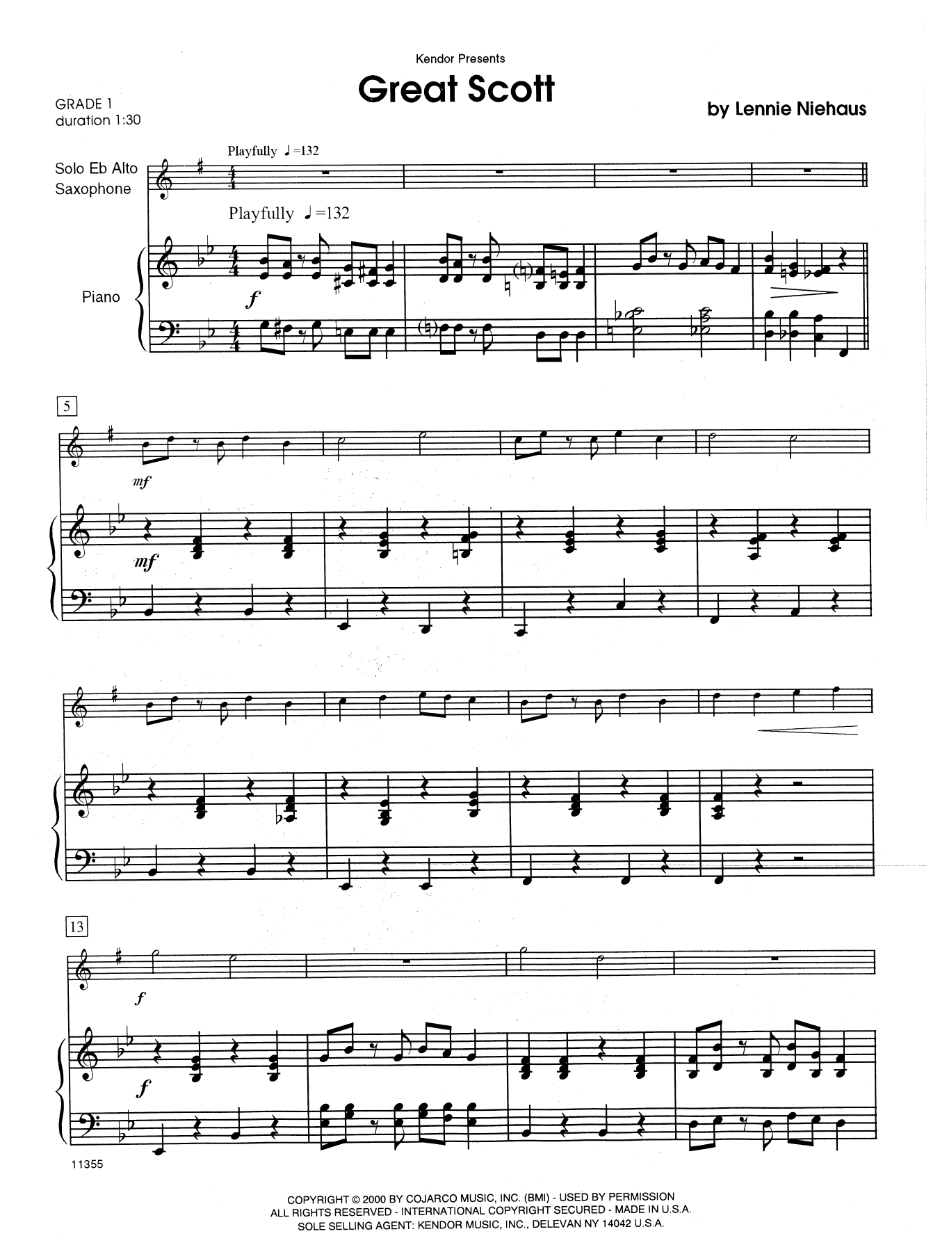 Download Lennie Niehaus Great Scott - Piano Sheet Music