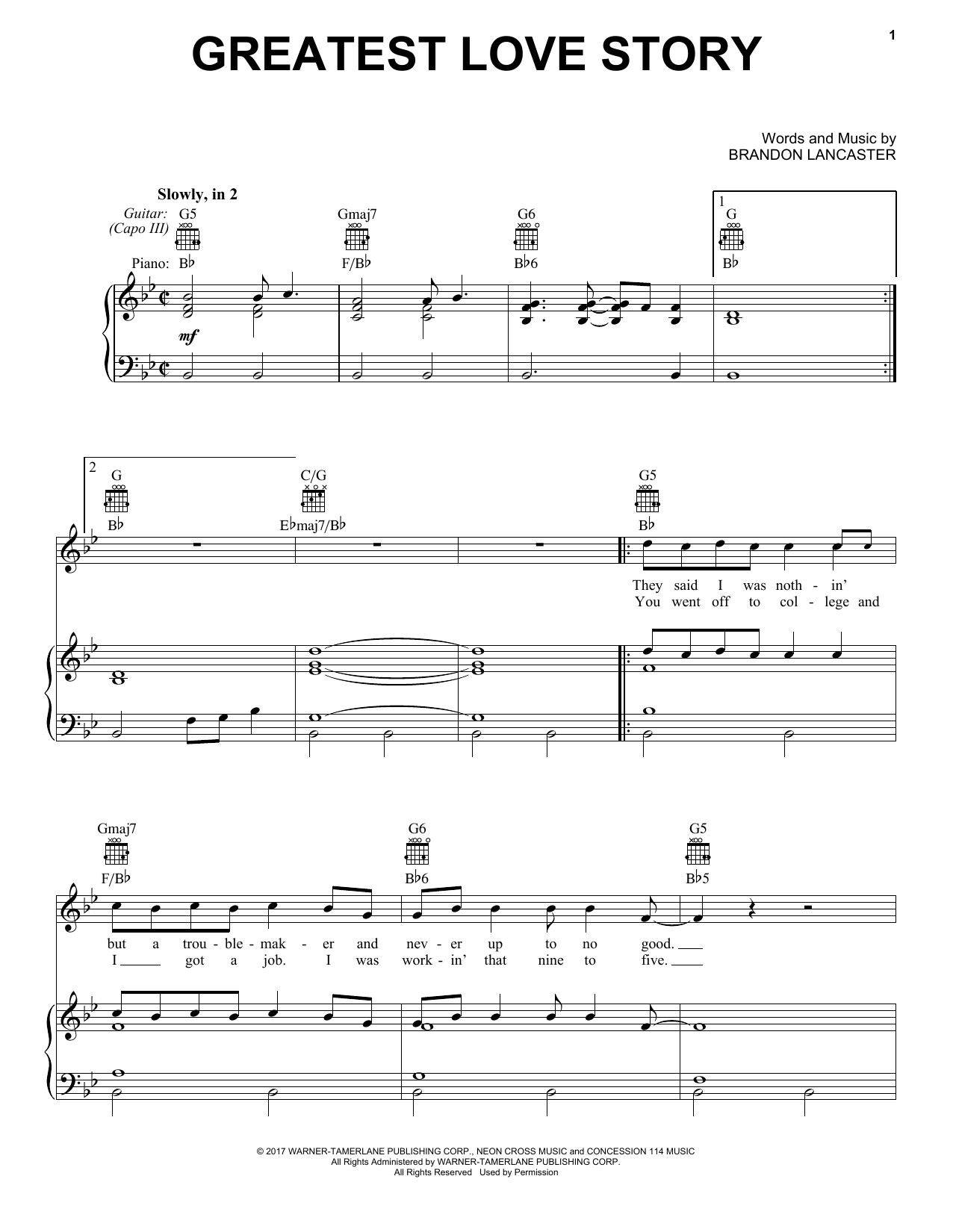 Download LANco Greatest Love Story Sheet Music