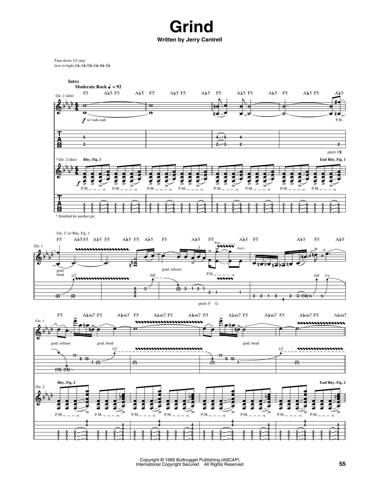 Download Alice In Chains Grind Sheet Music