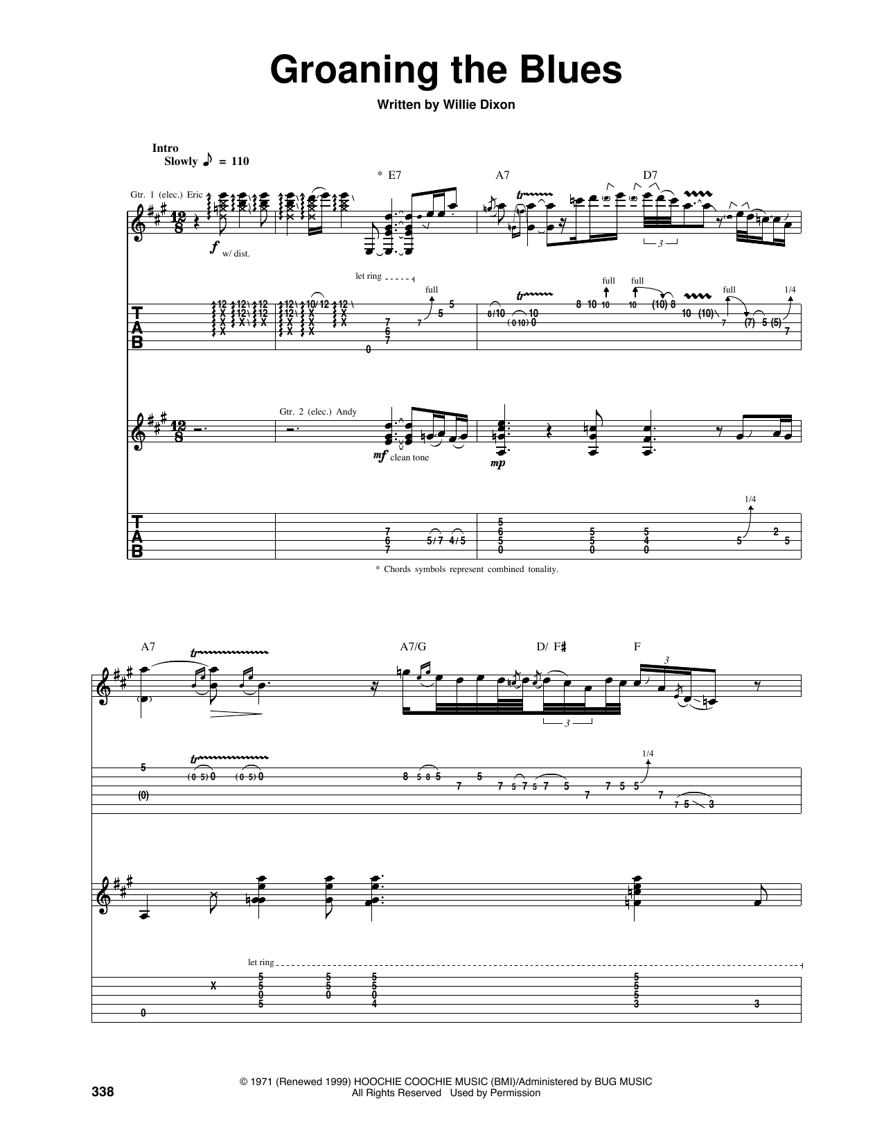 Download Eric Clapton Groaning The Blues Sheet Music