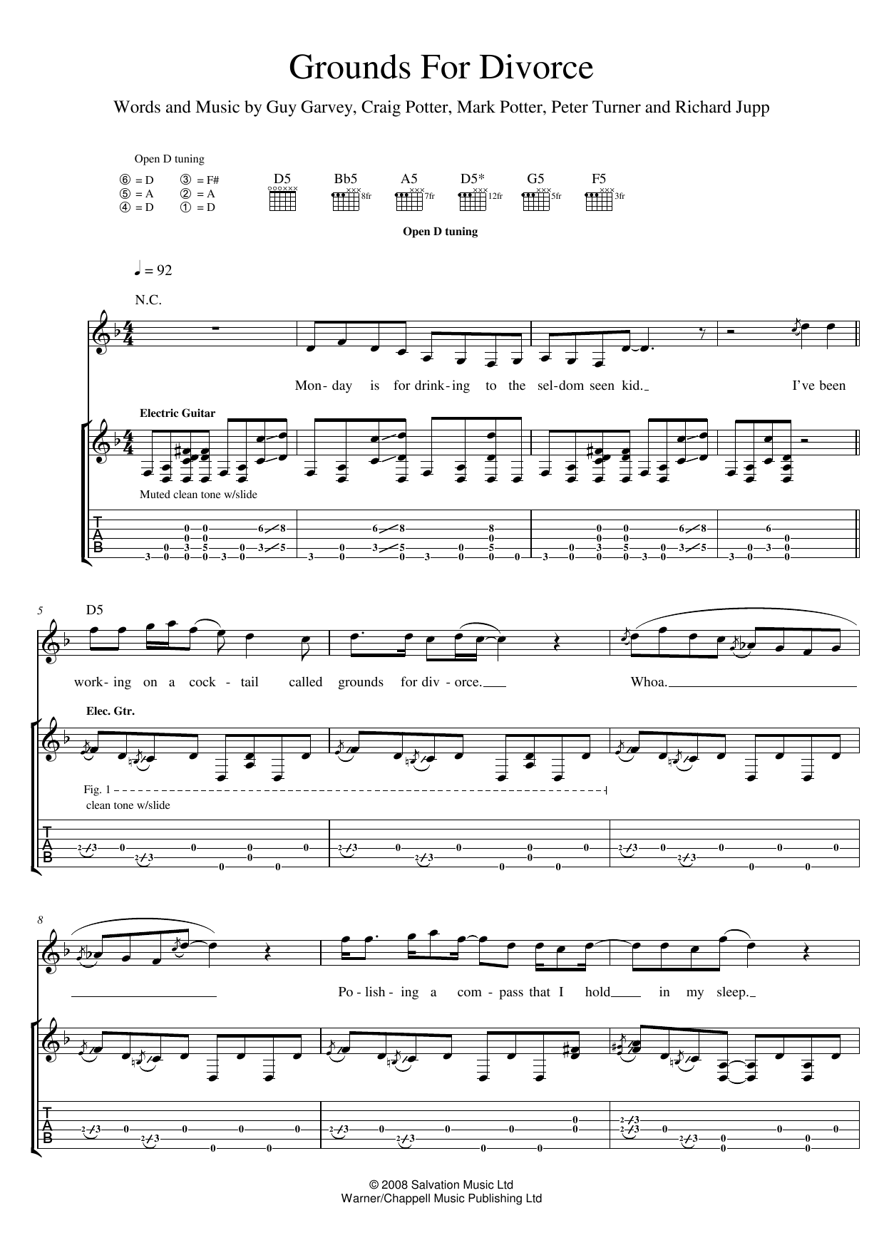 Download Elbow Grounds For Divorce Sheet Music