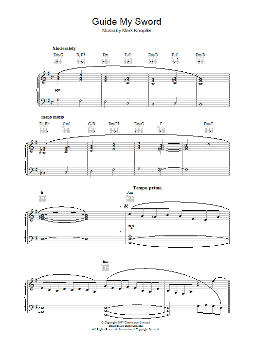 Download Mark Knopfler Guide My Sword (from The Princess Bride Sheet Music