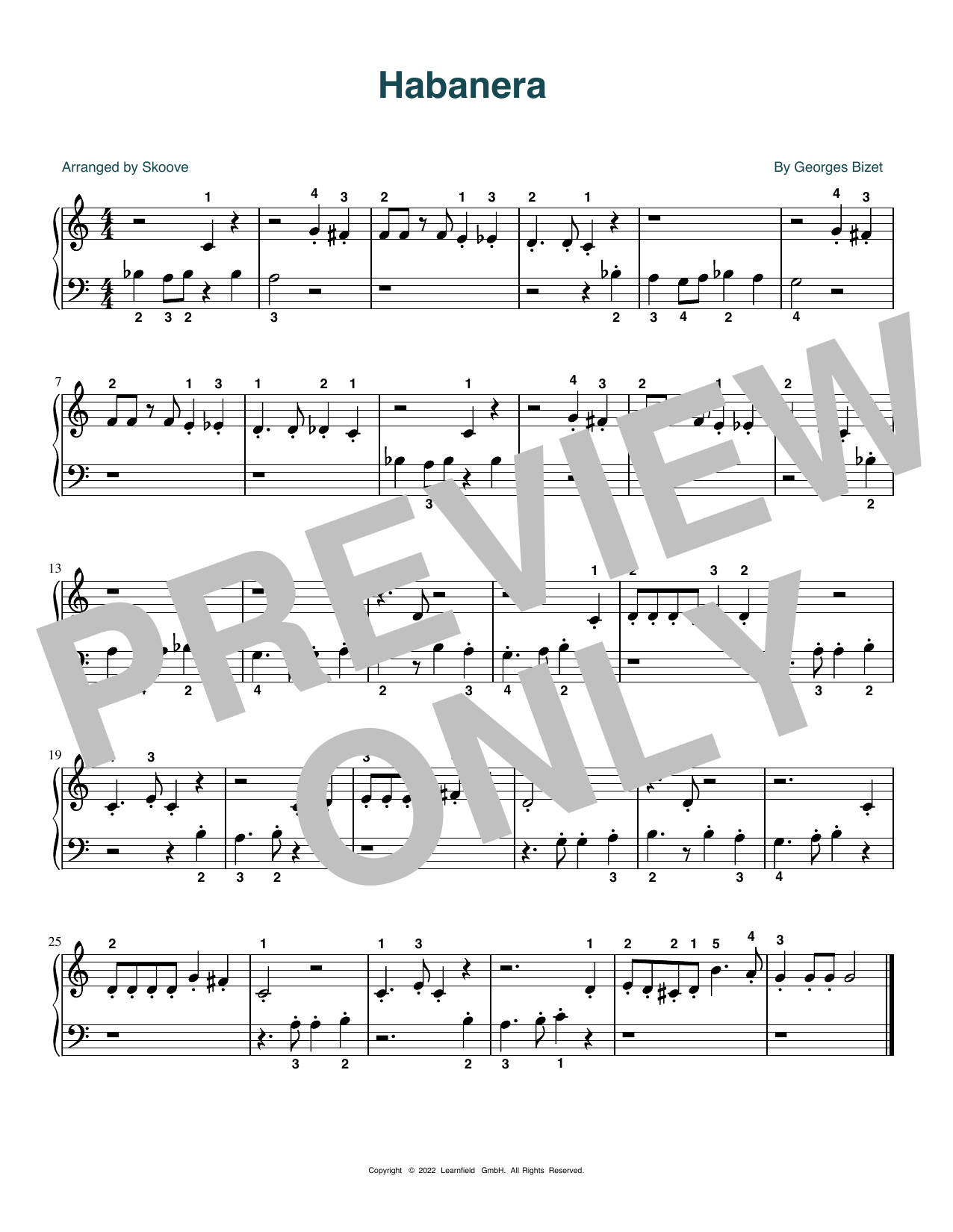 Download Georges Bizet Habanera (arr. Skoove) Sheet Music