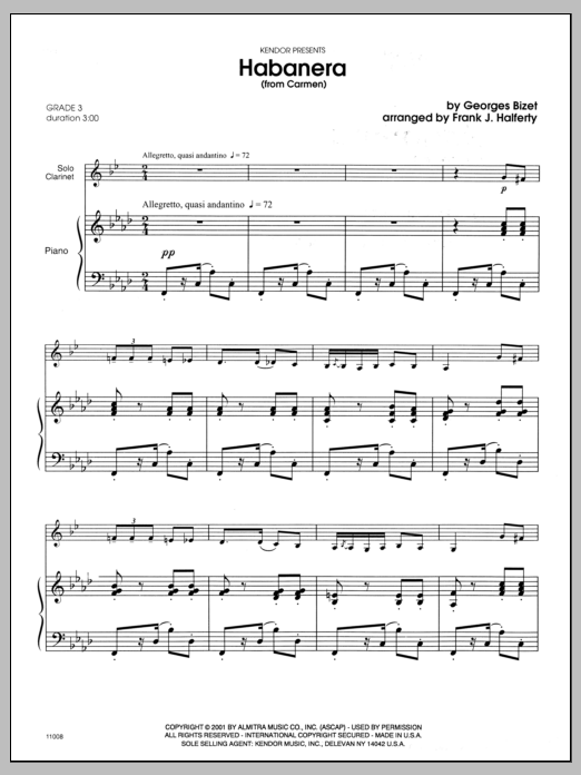 Download Halferty Habanera (from Carmen) - Piano Sheet Music