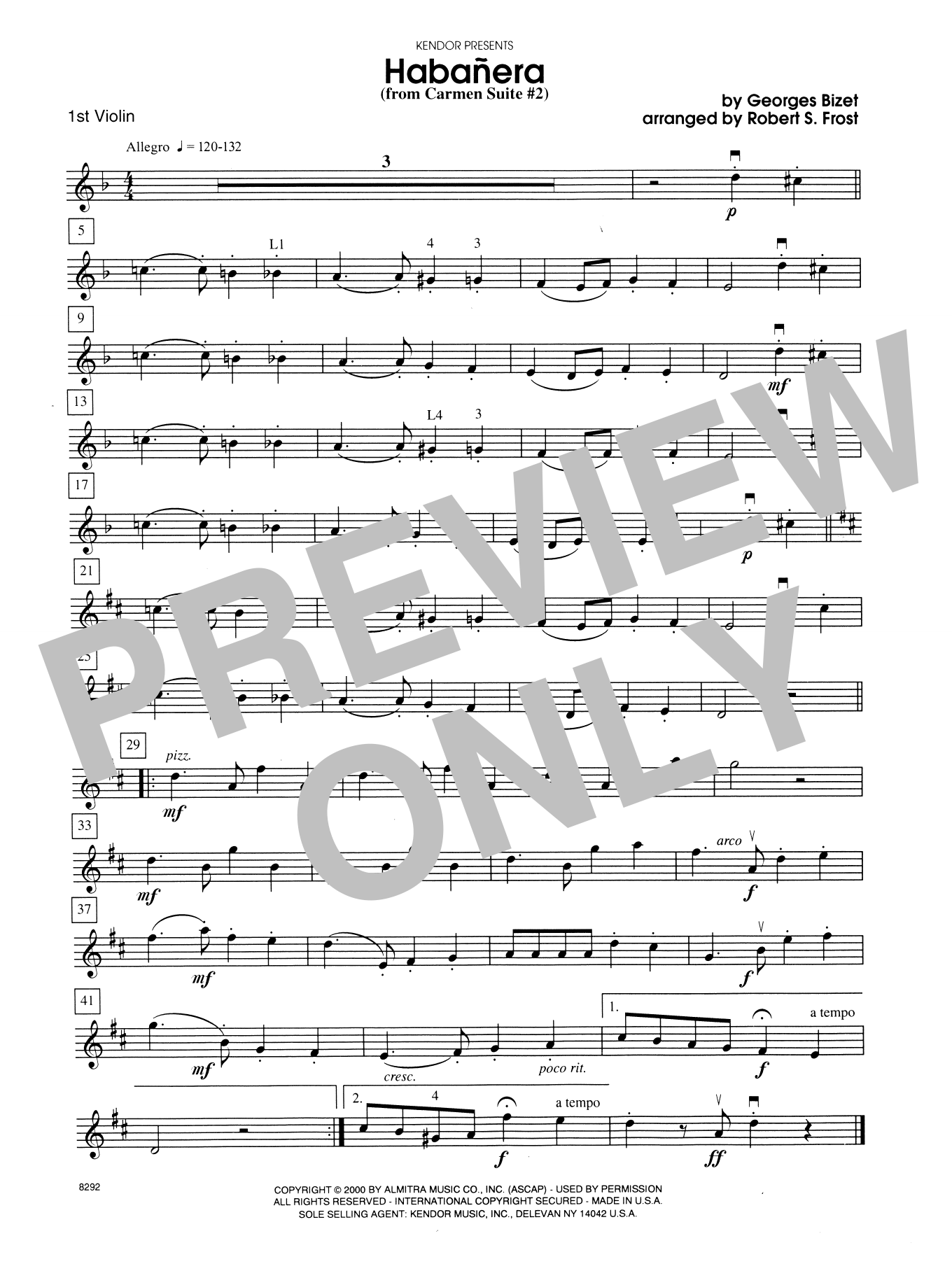 Download Georges Bizet Habanera (from Carmen Suite #2) - 1st V Sheet Music