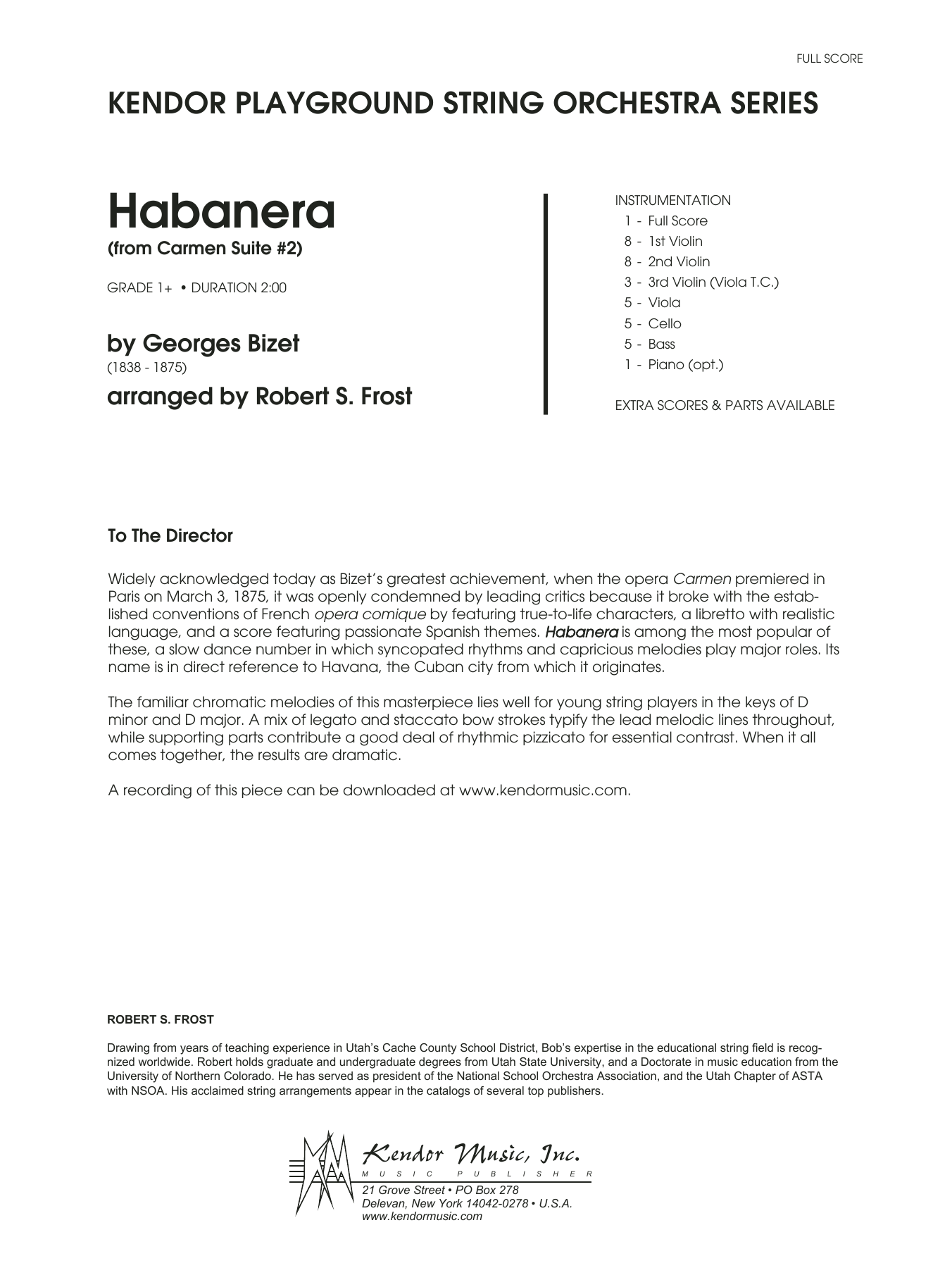 Download Georges Bizet Habanera (from Carmen Suite #2) (arr. R Sheet Music