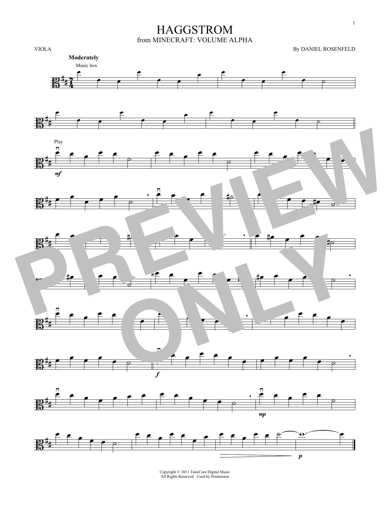 Download C418 Haggstrom (from Minecraft) Sheet Music