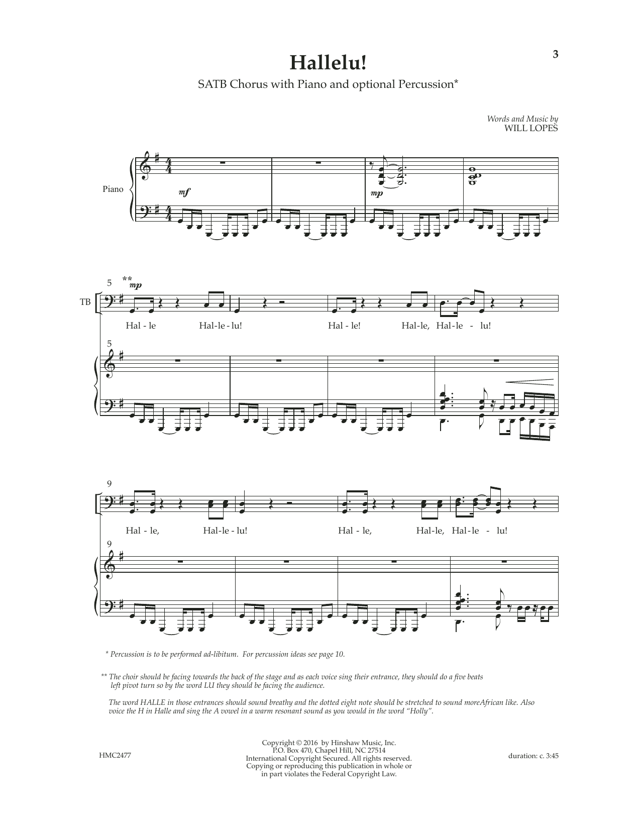 Download Will Lopes Hallelu Sheet Music