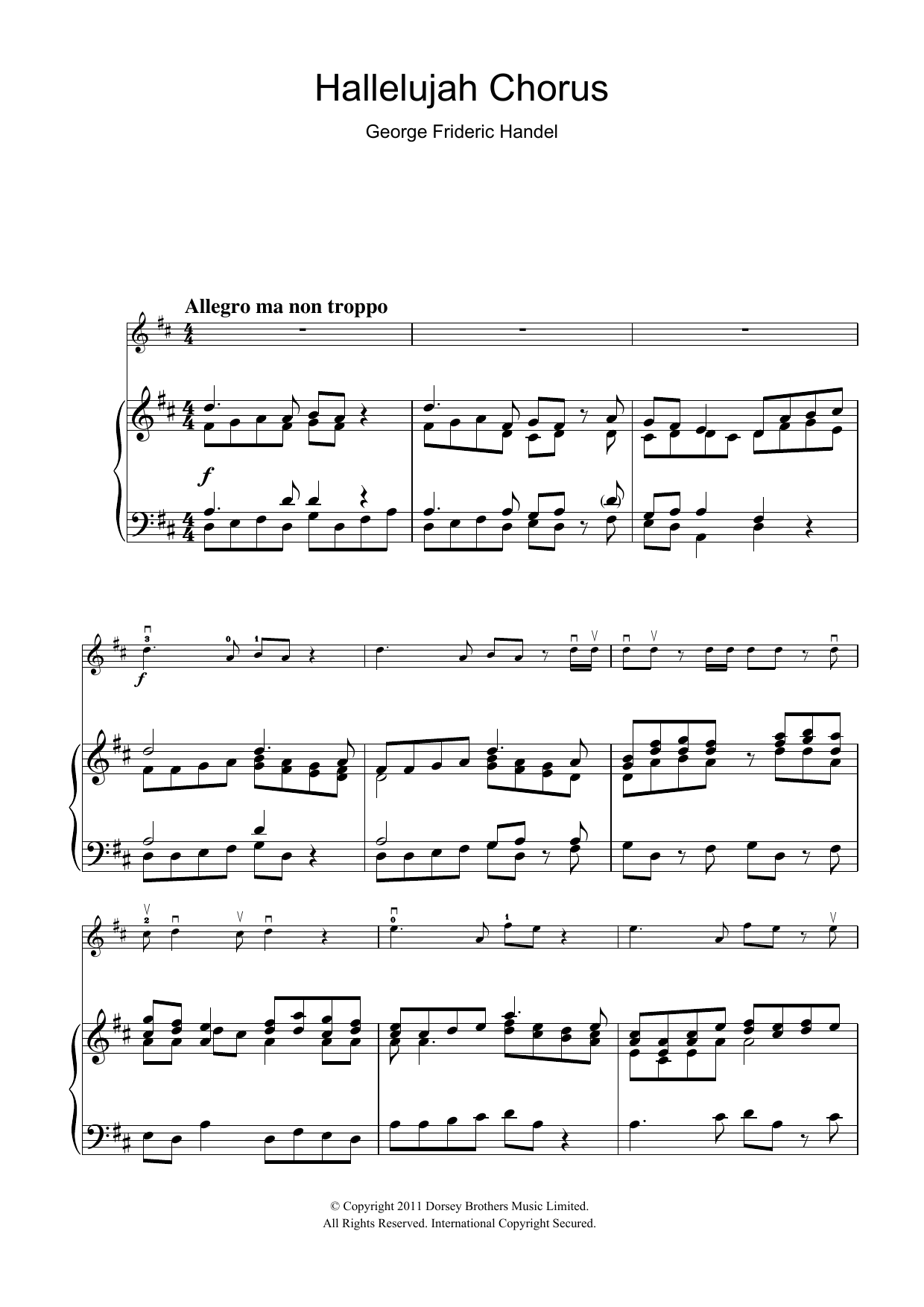 Download George Frideric Handel Hallelujah Chorus (from The Messiah) Sheet Music