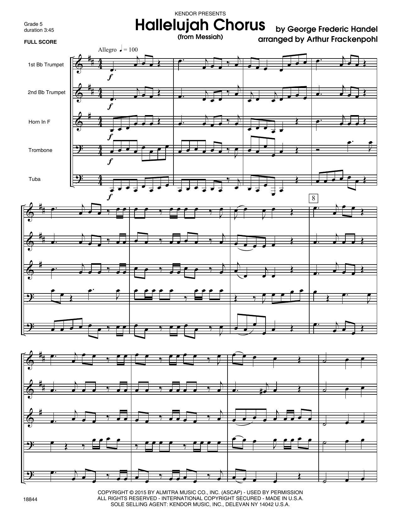 Download Arthur Frackenpohl Hallelujah Chorus (from Messiah) - Full Sheet Music