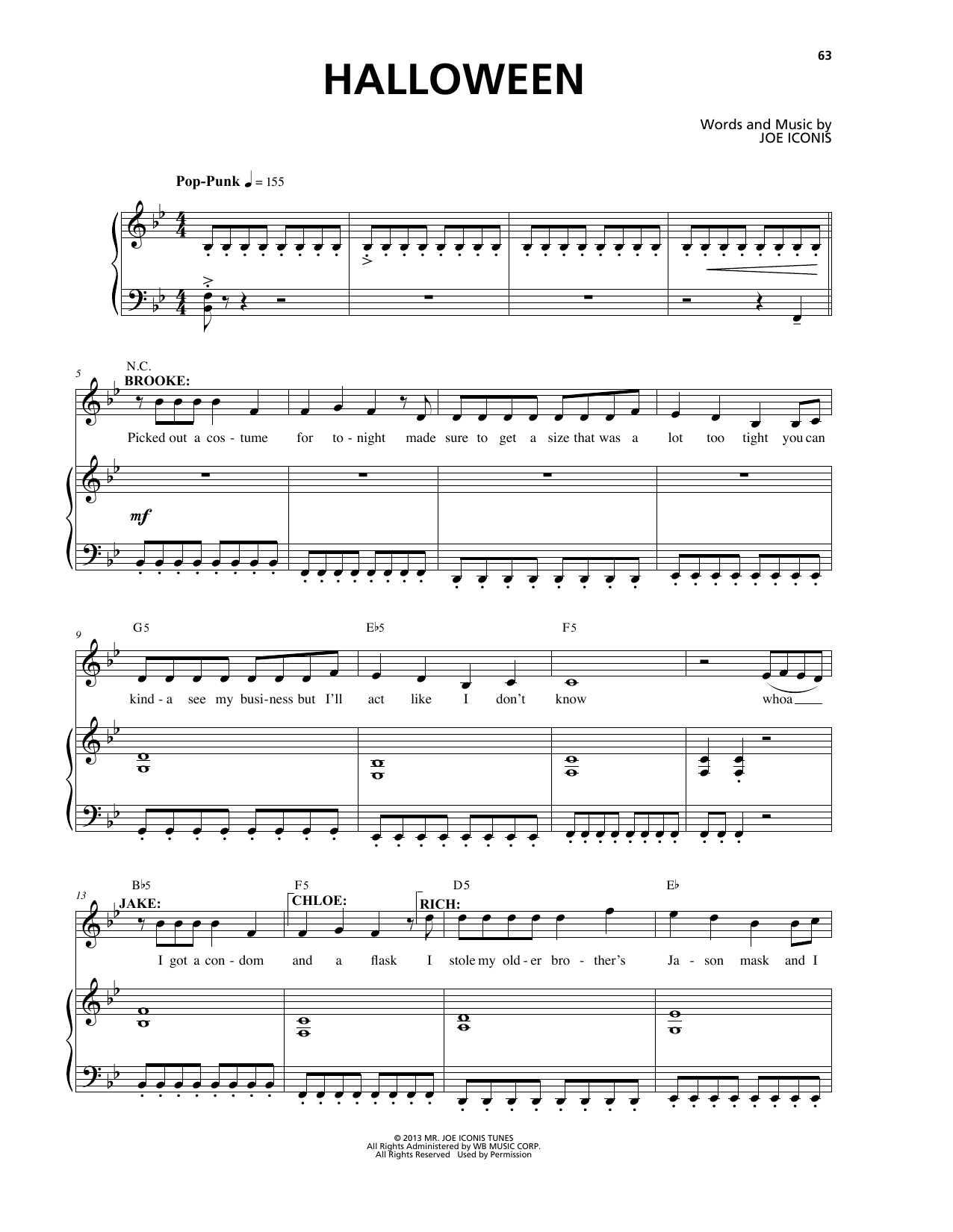 Download Joe Iconis Halloween (from Be More Chill) Sheet Music