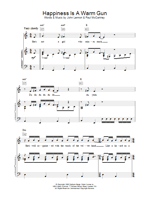 Download The Beatles Happiness Is A Warm Gun Sheet Music
