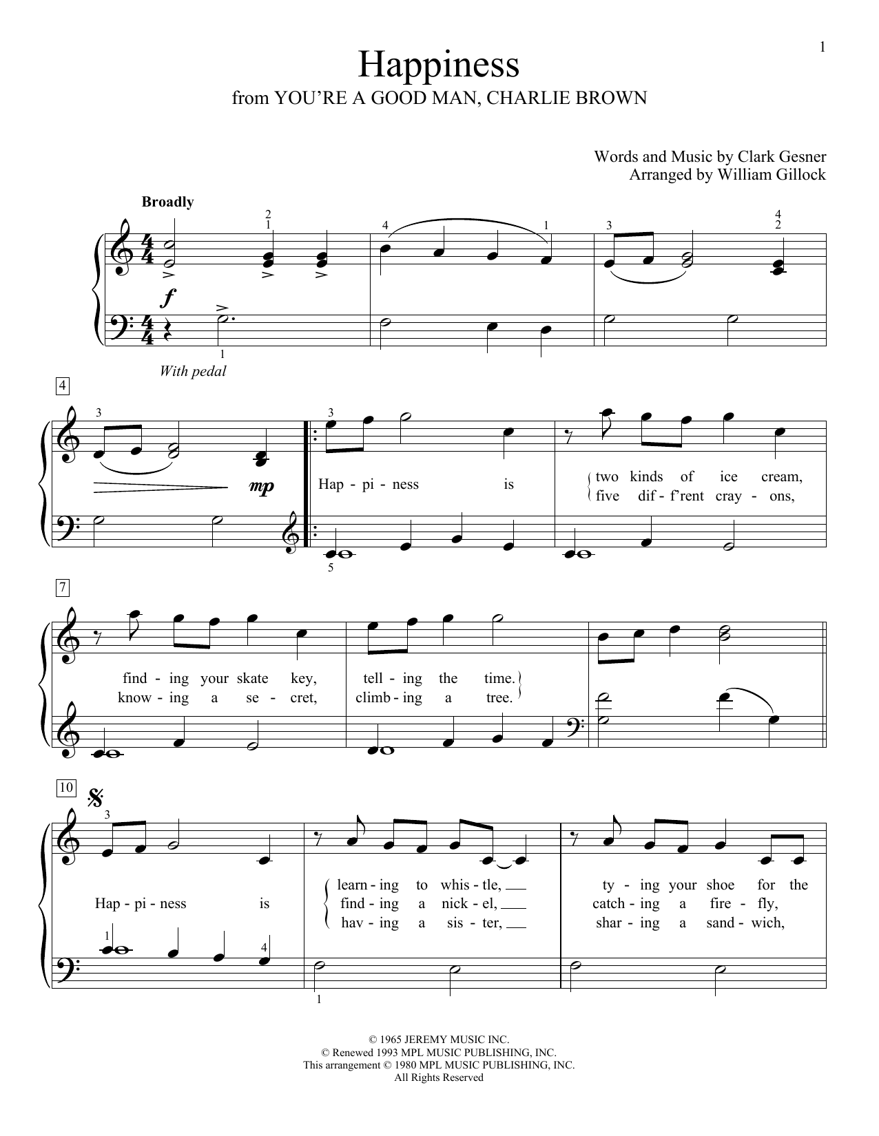 Download William Gillock Happiness Sheet Music