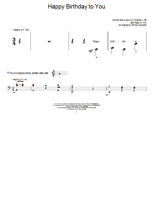 Download Phillip Keveren Happy Birthday To You Sheet Music