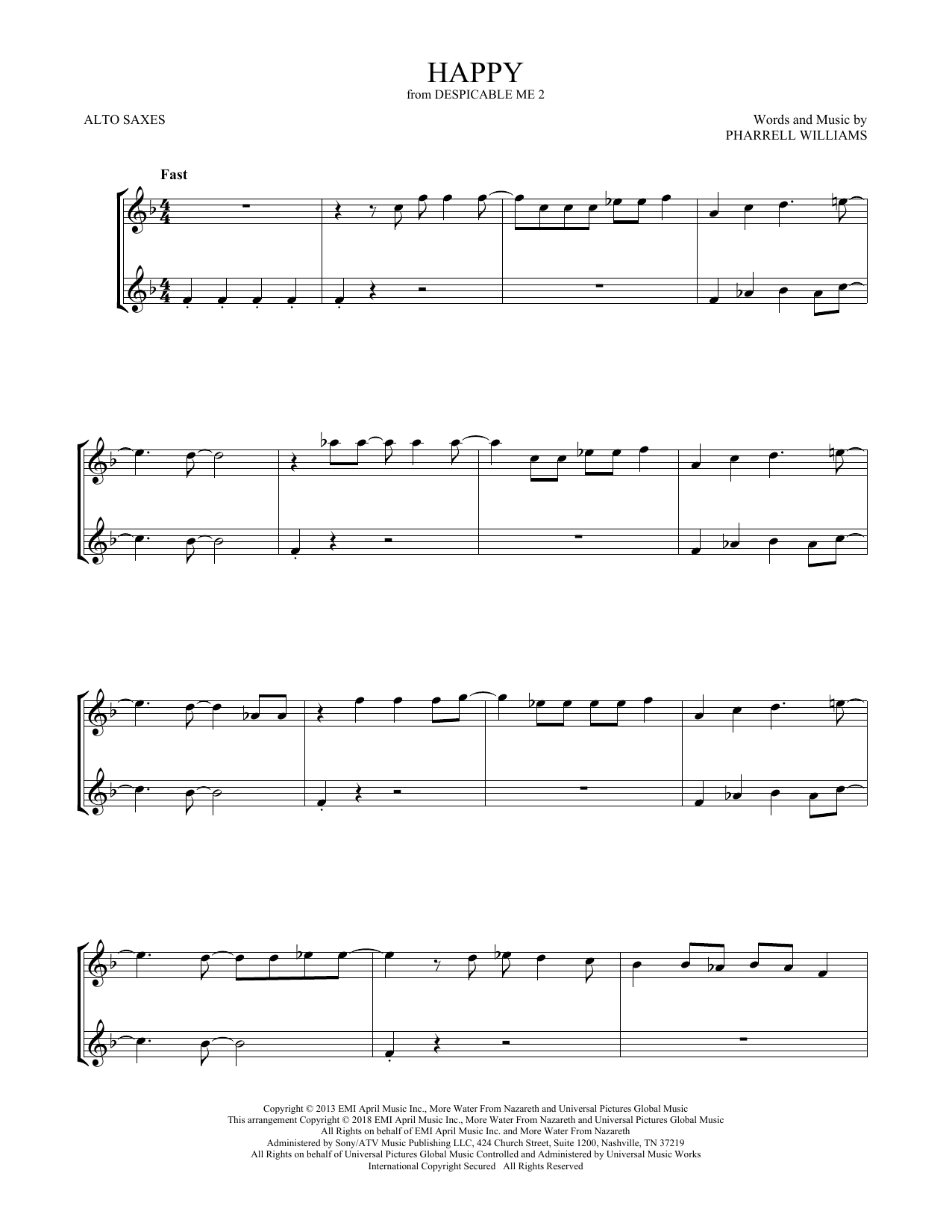 Download Pharrell Happy (from Despicable Me 2) Sheet Music