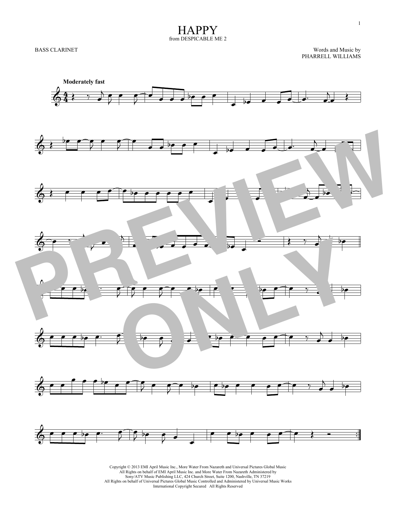 Download Pharrell Williams Happy (from Despicable Me 2) Sheet Music