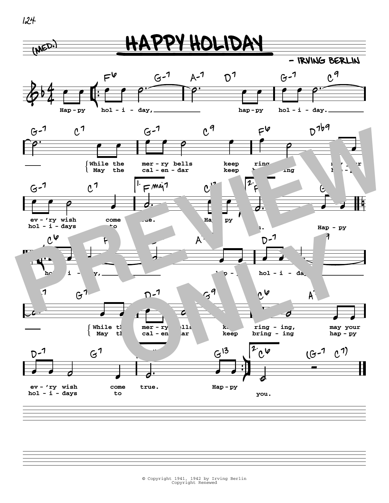 Download Irving Berlin Happy Holiday (High Voice) (from Holida Sheet Music