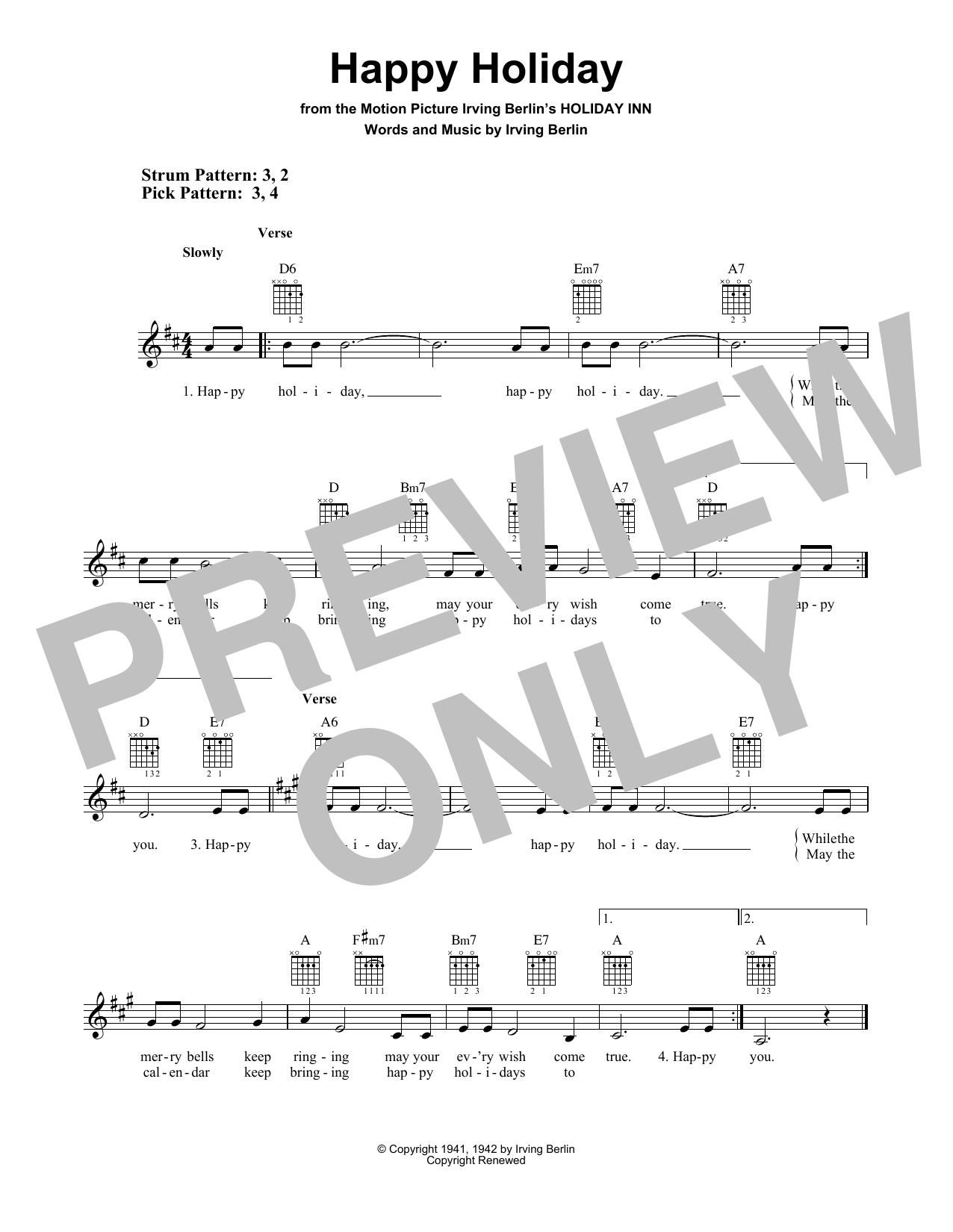 Download Irving Berlin Happy Holiday Sheet Music