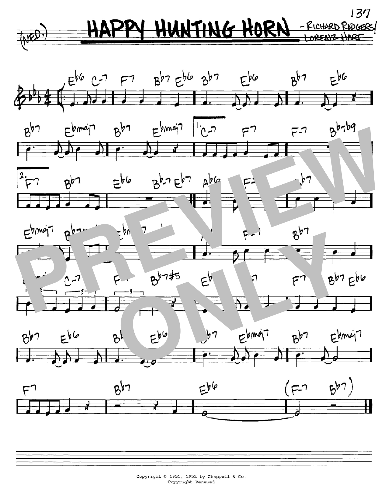 Download Rodgers & Hart Happy Hunting Horn Sheet Music