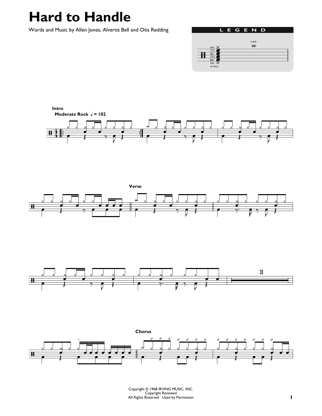 Download The Black Crowes Hard To Handle Sheet Music