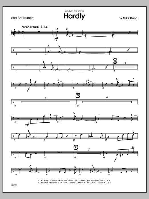 Download Dana Hardly - 2nd Bb Trumpet Sheet Music