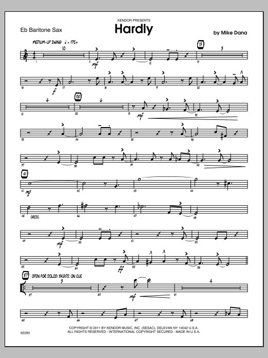 Download Dana Hardly - Baritone Sax Sheet Music