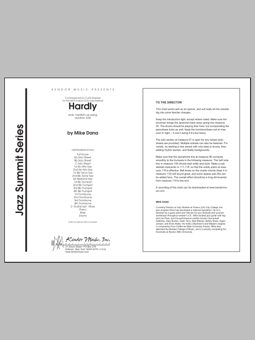 Download Dana Hardly - Full Score Sheet Music
