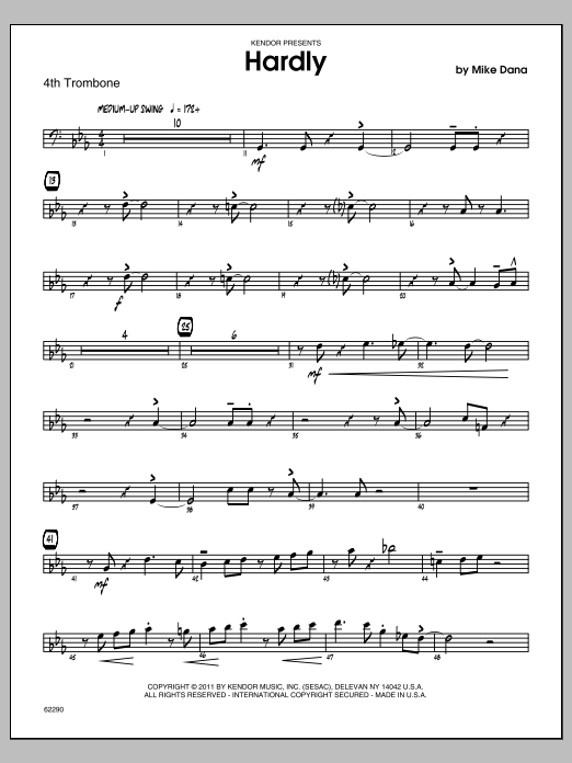 Download Dana Hardly - Trombone 4 Sheet Music