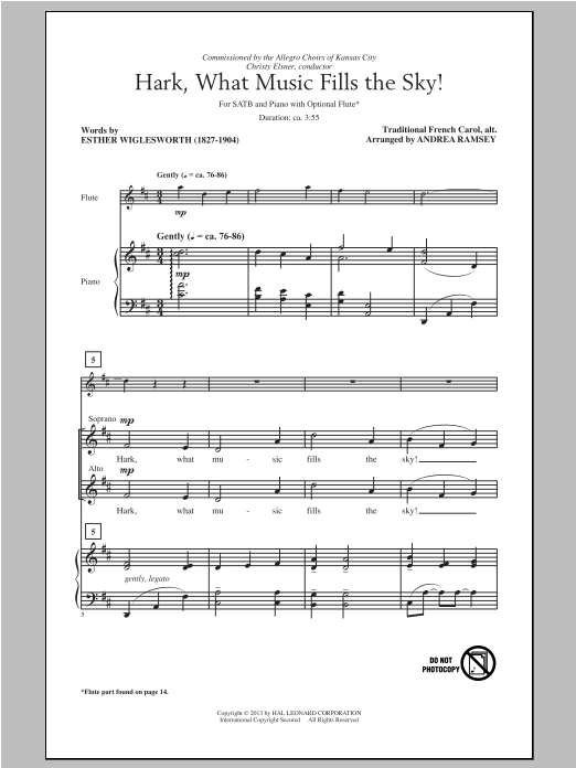 Download Traditional Hark, What Music Fills The Sky (arr. An Sheet Music