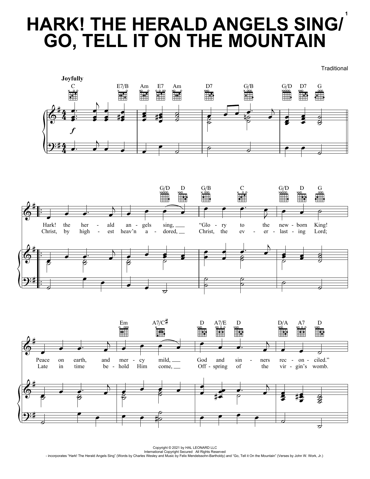 Download Various Hark! The Herald Angels Sing / Go, Tell Sheet Music