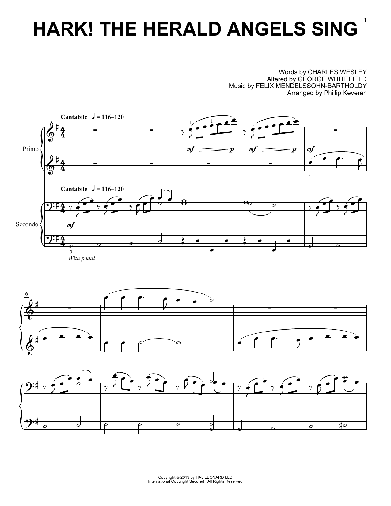 Download Charles Wesley Hark! The Herald Angels Sing (arr. Phil Sheet Music