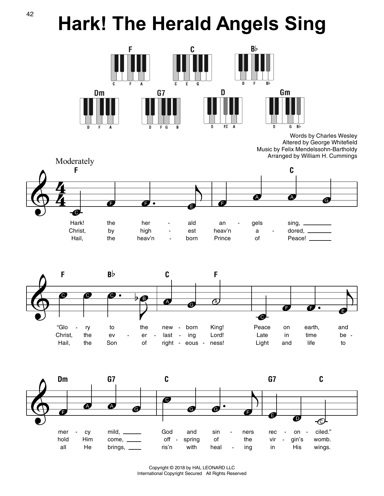 Download Felix Mendelssohn-Bartholdy Hark! The Herald Angels Sing Sheet Music