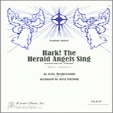 Download or print Hark! The Herald Angels Sing - 1st Tenor Trombone (Bass Clef) Sheet Music Printable PDF 1-page score for Christmas / arranged Brass Ensemble SKU: 322219.