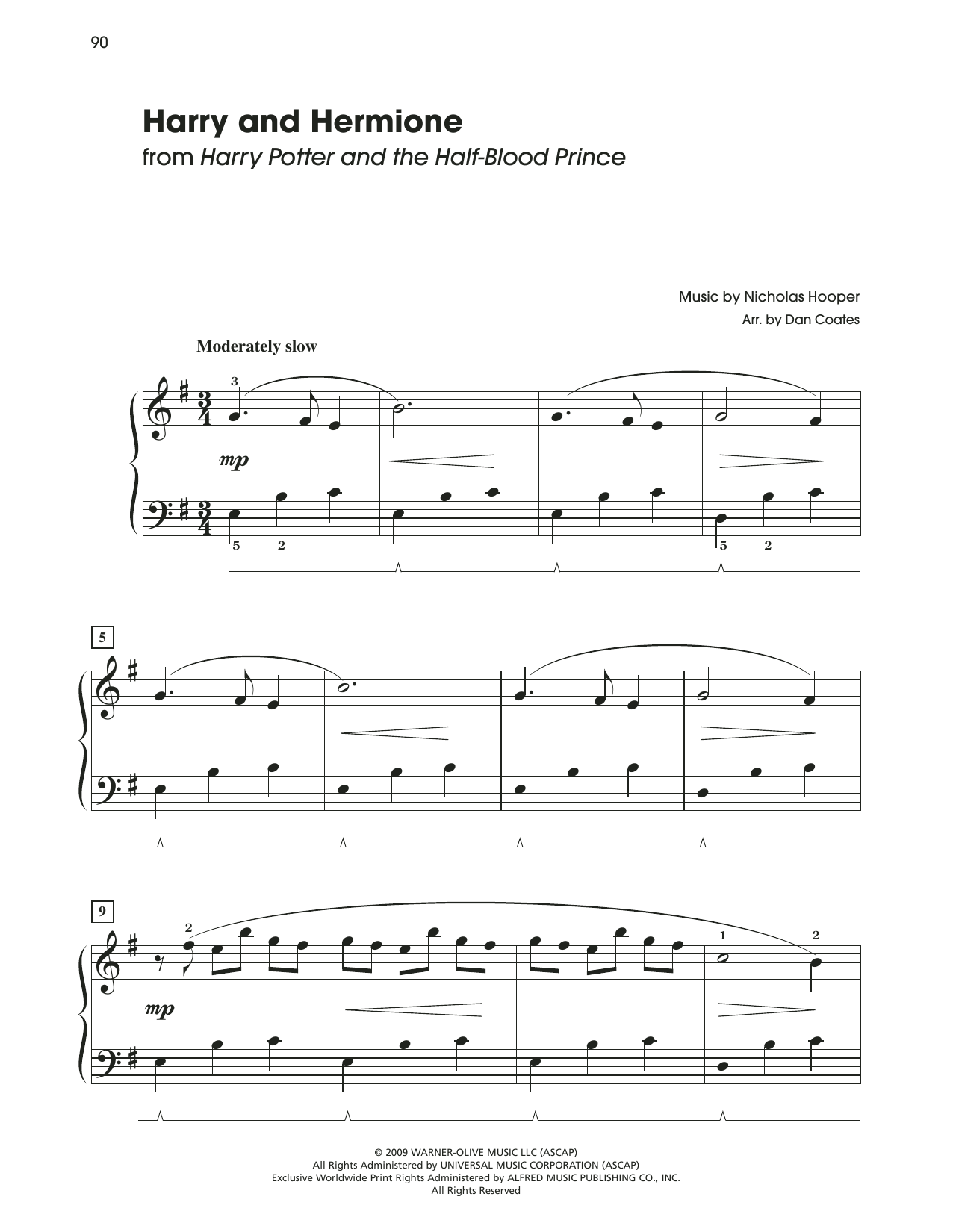 Download Nicholas Hooper Harry & Hermione (from Harry Potter And Sheet Music