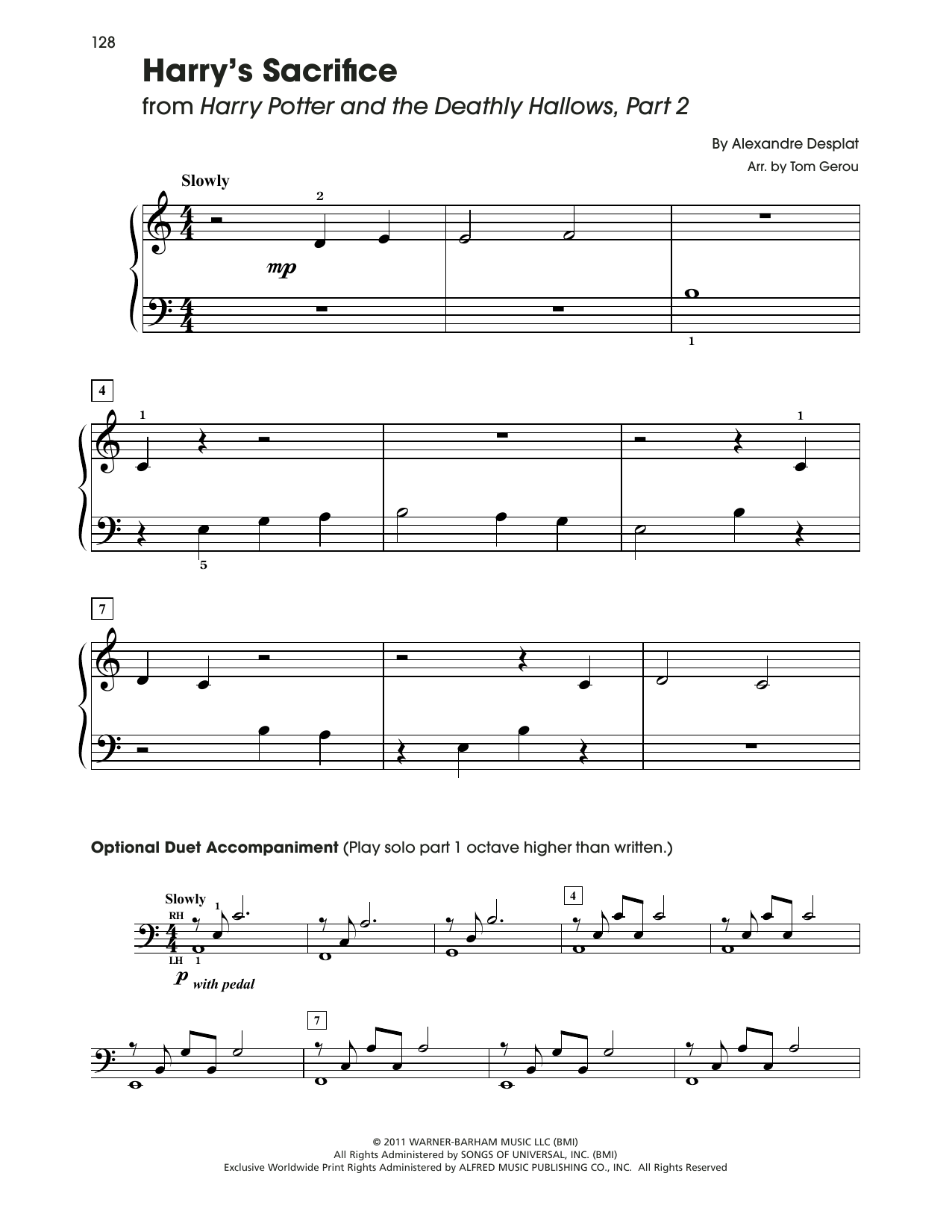 Download Alexandre Desplat Harry's Sacrifice (from Harry Potter) ( Sheet Music