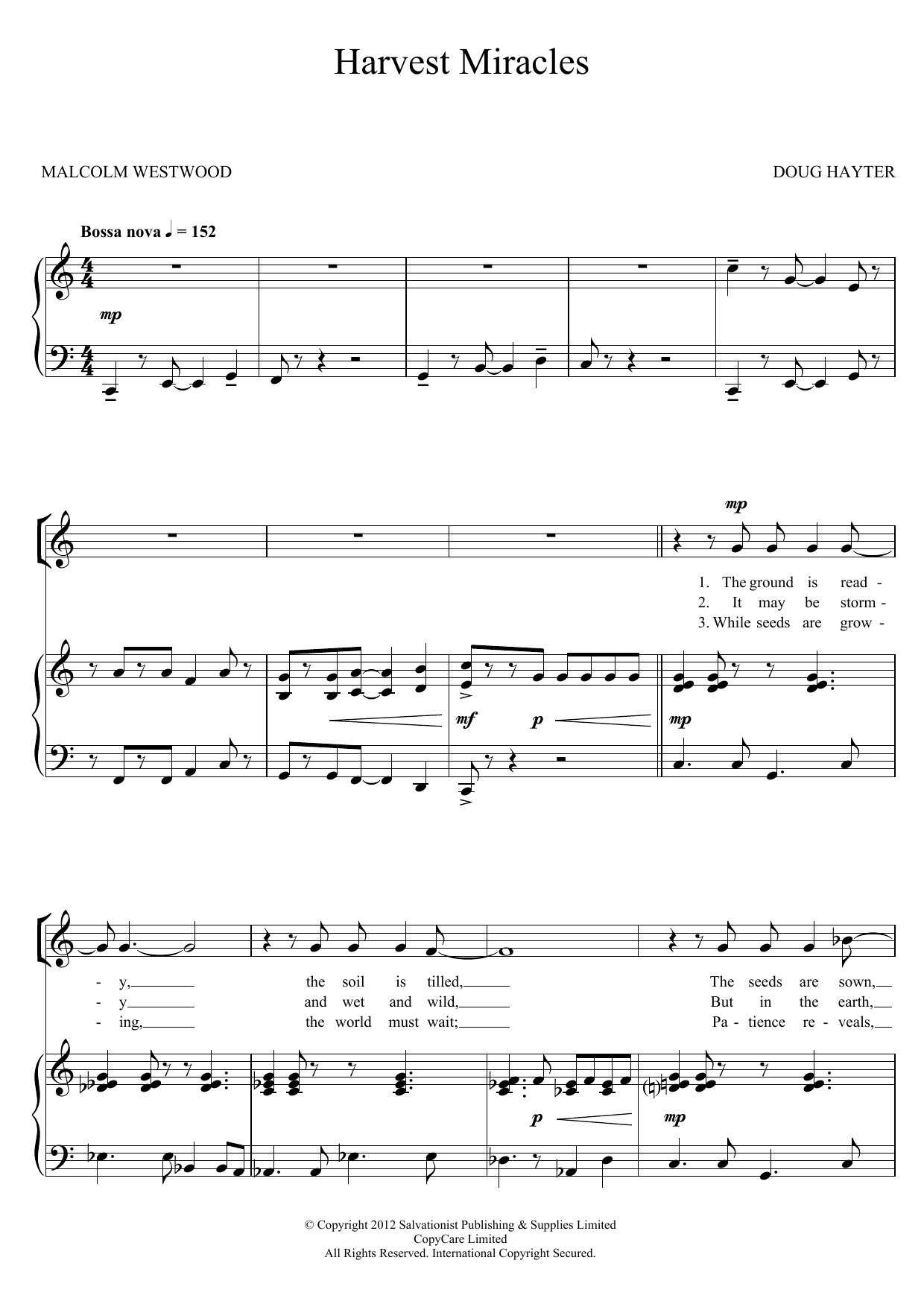 Download The Salvation Army Harvest Miracles Sheet Music