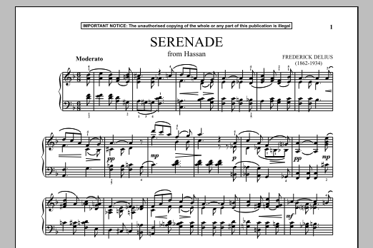Download Frederick Delius Hassan, Serenade Sheet Music