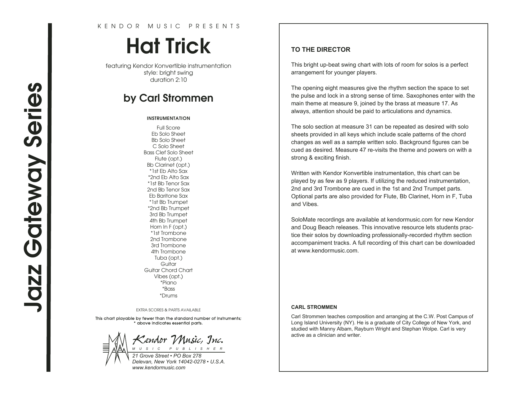 Download Carl Strommen Hat Trick - Full Score Sheet Music