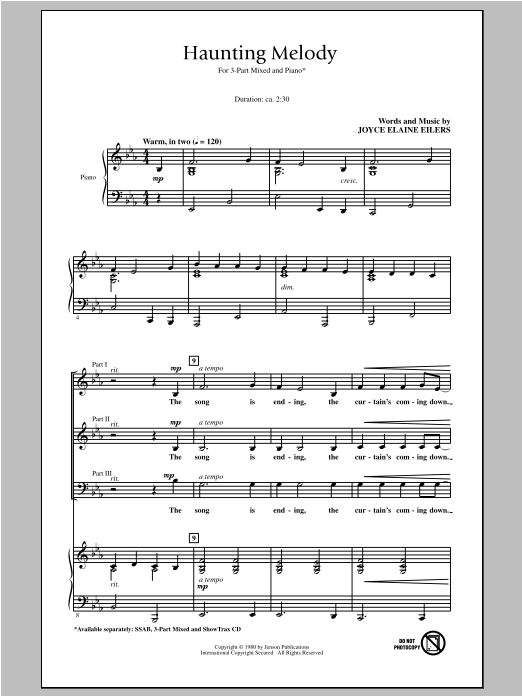 Download Joyce Eilers Haunting Melody Sheet Music