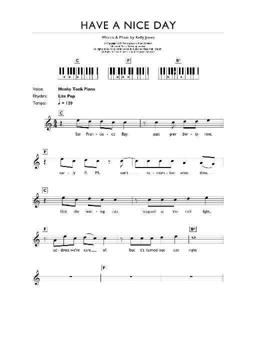 Download Stereophonics Have A Nice Day Sheet Music