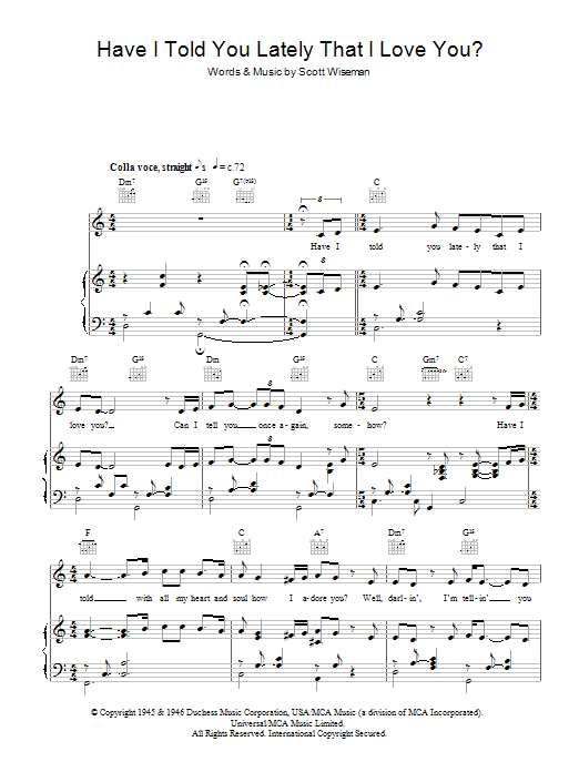 Download Michael Buble Have I Told You Lately That I Love You? Sheet Music