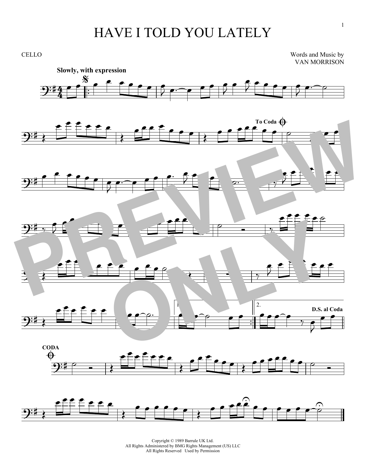 Download Van Morrison Have I Told You Lately Sheet Music